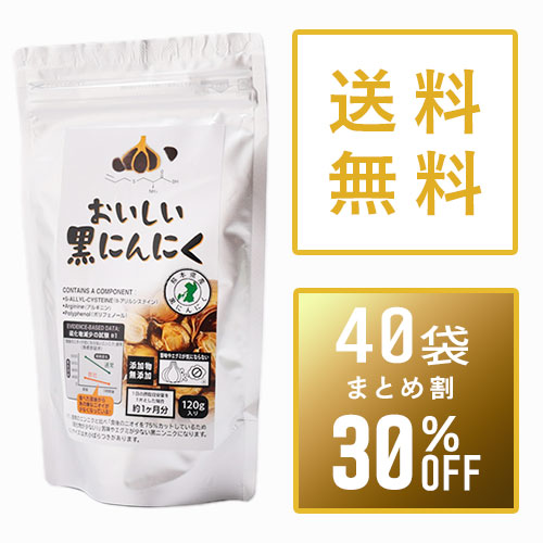 【まとめ買い30%OFF】おいしい黒にんにく120g×40袋セット+4袋サービス